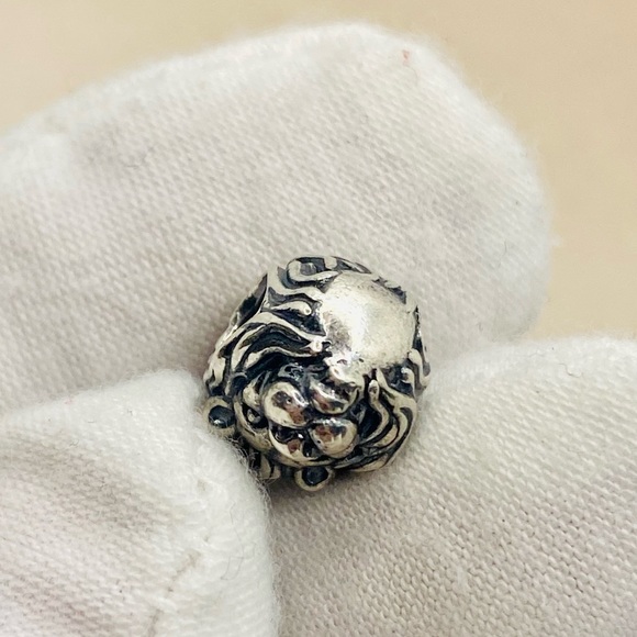 EUC Pandora 791377 Sterling Silver King of the Jungle Lion Animal Bead - Picture 7 of 8